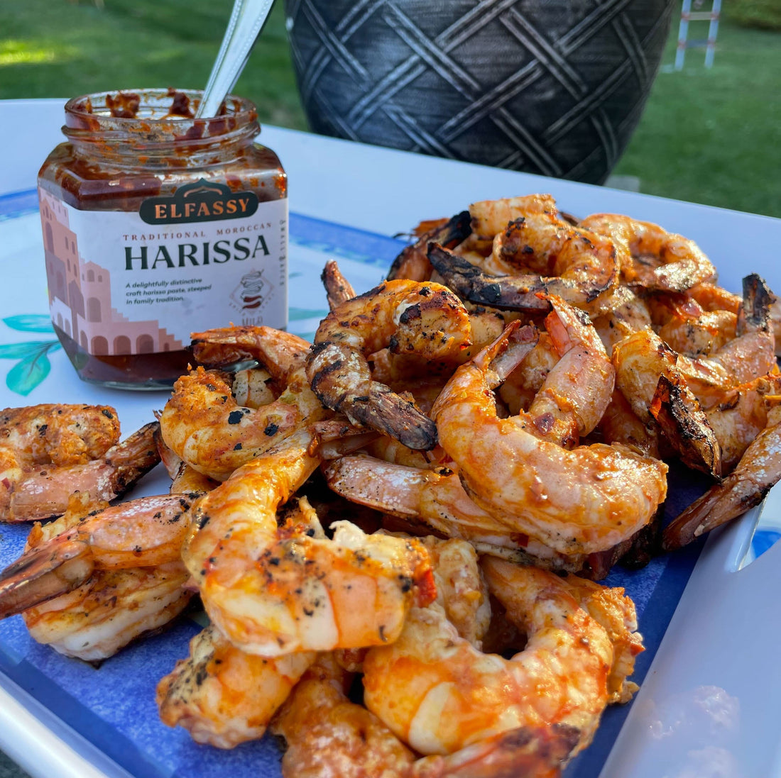 Harissa Grilled Shrimp